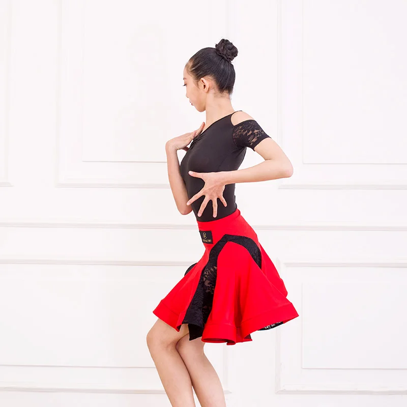 Платье для латиноамериканских танцев DQS375 профессиональный костюм с топом и