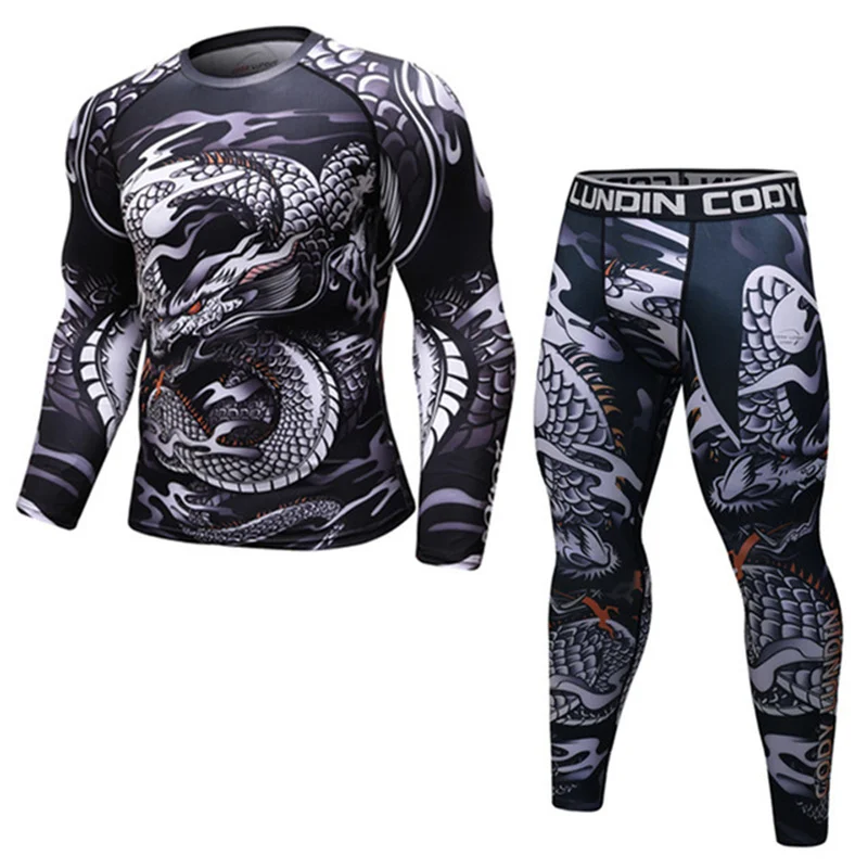Brand New MMA WorkOut compress men t-shirt long sleeves BJJ 3D fitness Tights men Rashguard Tshirt + trousers men's clothing
Brand New MMA WorkOut compress men t-shirt long sleeves BJJ 3D fitness Tights men Rashguard Tshirt + trousers men's clothing