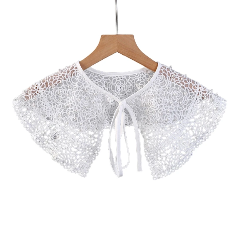 896E Women Fake Collar Shawl Wrap Beads Decoration Ladies Detachable Shirt Collars
896E Women Fake Collar Shawl Wrap Beads Decoration Ladies Detachable Shirt Collars