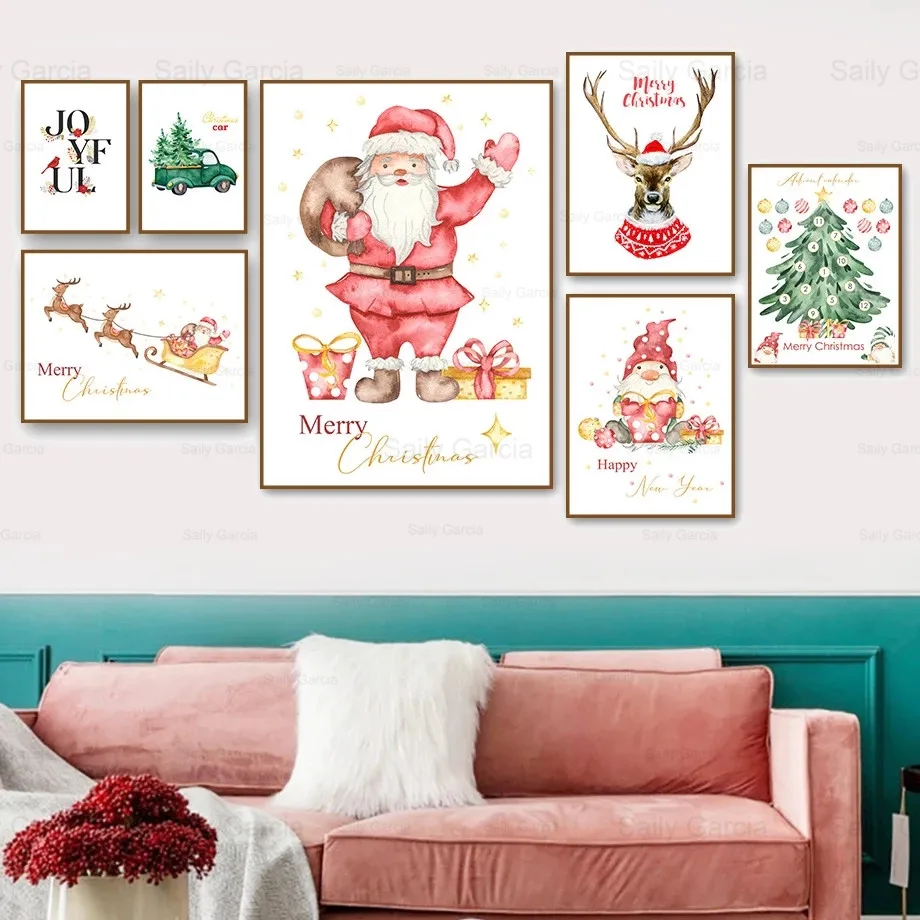 Merry Christmas Canvas Painting Poster Sleigh Santa Claus Gift Deer Wallpaper Picture Cartoon Craft Print Decoration Bedroom
Merry Christmas Canvas Painting Poster Sleigh Santa Claus Gift Deer Wallpaper Picture Cartoon Craft Print Decoration Bedroom