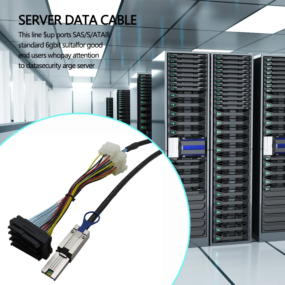 Hard Disk Cable Mini SAS SFF8088 26Pin to SFF8482 29Pin Server 1m Hard Disk Splitter Connect Data Cable PC Cord Accessories
Hard Disk Cable Mini SAS SFF8088 26Pin to SFF8482 29Pin Server 1m Hard Disk Splitter Connect Data Cable PC Cord Accessories