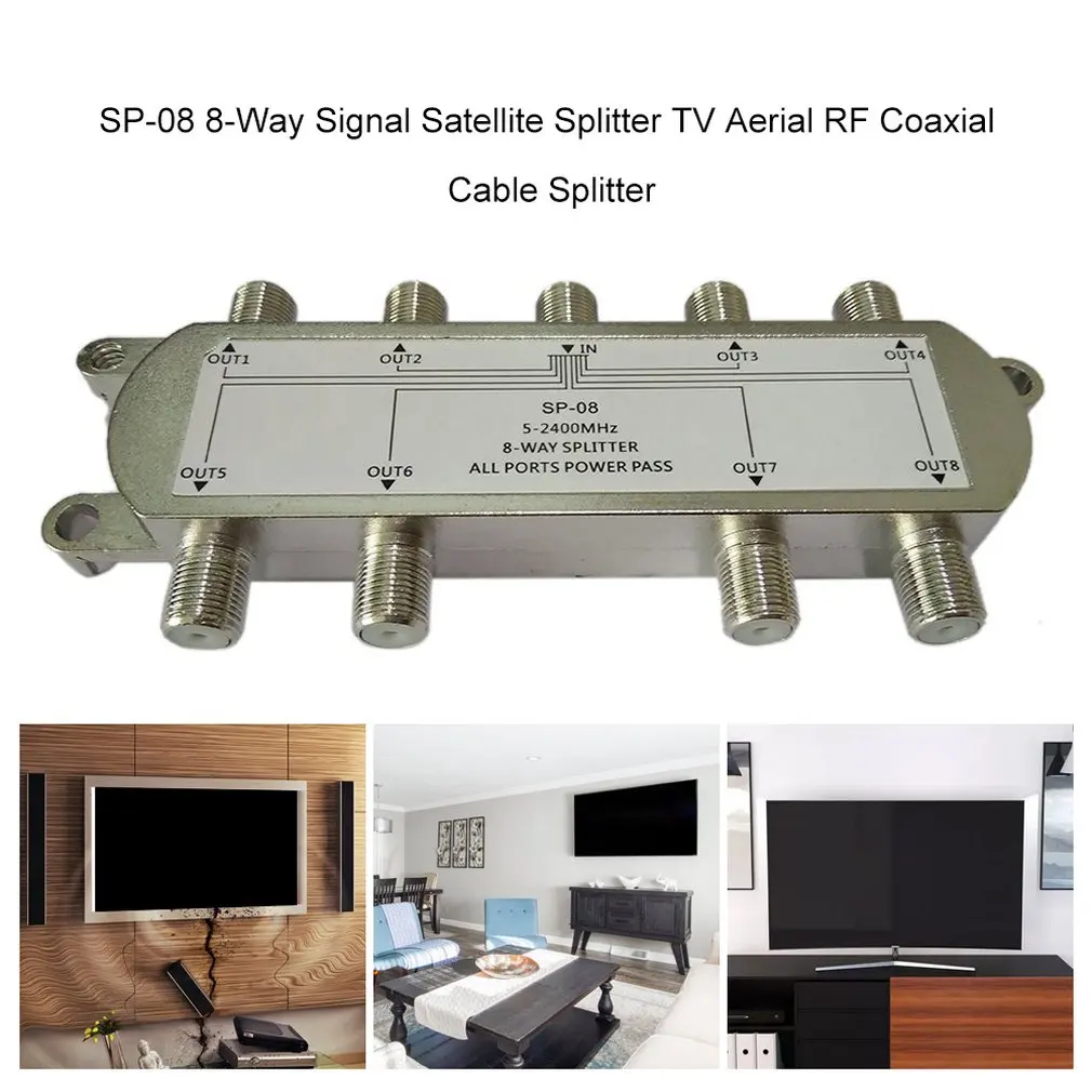 GSP-08A 8-Way Signal Satellite Splitter TV Antenna RF Coaxial Cable Splitter Wholesale
GSP-08A 8-Way Signal Satellite Splitter TV Antenna RF Coaxial Cable Splitter Wholesale
