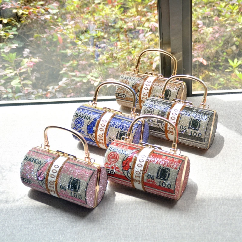 Dollars Crystal Clutch Purses Women Rhinestone Evening Money Purse Party Cocktail Rhinestone Handbag Wedding Dinner Shoulder Bag
Dollars Crystal Clutch Purses Women Rhinestone Evening Money Purse Party Cocktail Rhinestone Handbag Wedding Dinner Shoulder Bag