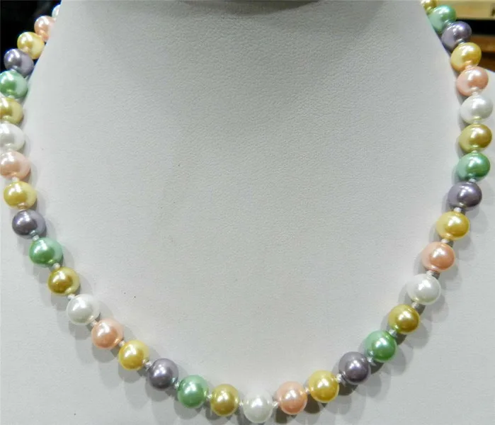 8mm Multicolor south sea AAA shell pearl necklace 18 inches YL033 
8mm Multicolor south sea AAA shell pearl necklace 18 inches YL033