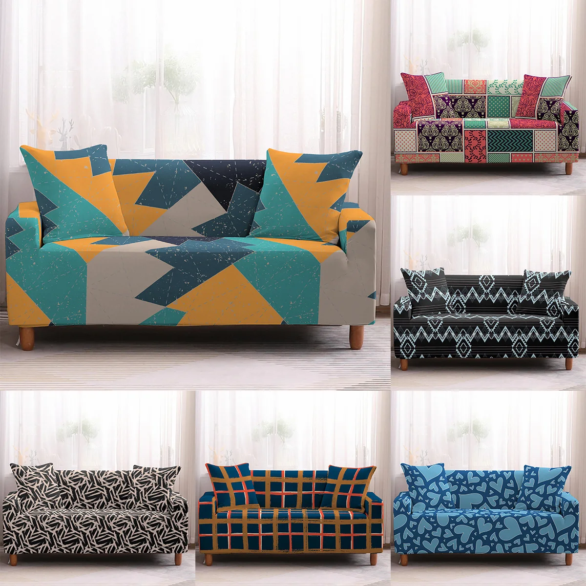 Geometric Sofa Slipcovers Tight Wrap All-inclusive Slip-resistant Elastic Cubre Sofa Towel Corner Sofa Cover Couch Cover
Geometric Sofa Slipcovers Tight Wrap All-inclusive Slip-resistant Elastic Cubre Sofa Towel Corner Sofa Cover Couch Cover