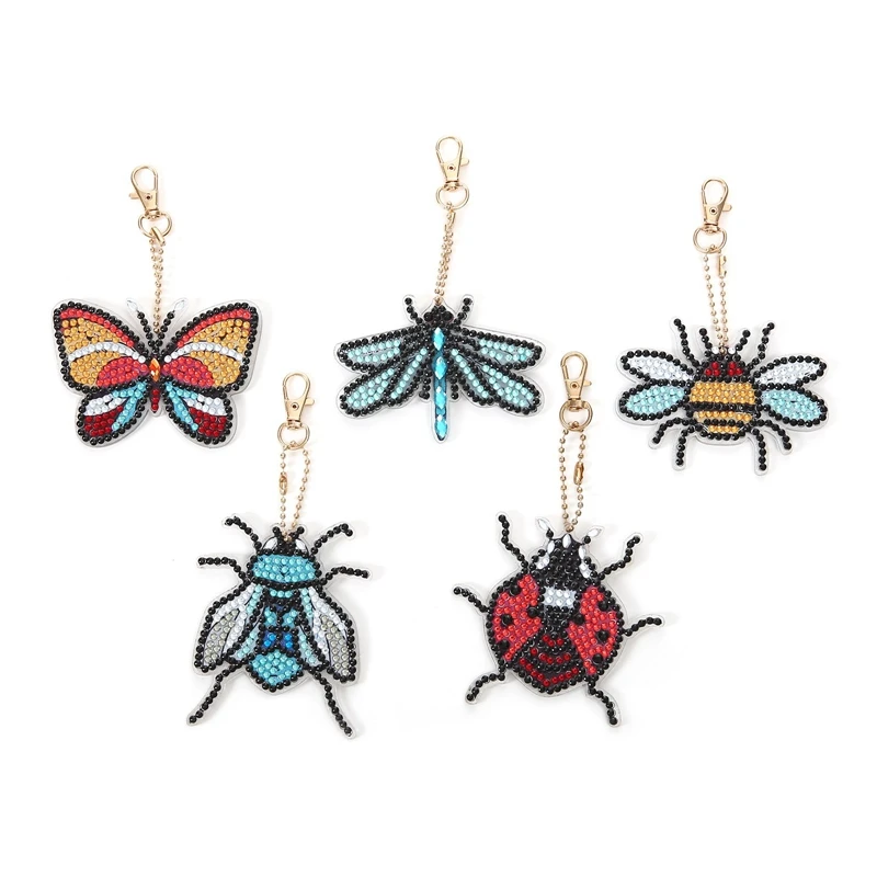 Uclio 5 PCS Diamond Painting Keychain Kits Butterfly Insect Diamond Art Keyrings Mosaic Making Crafts for Bag Handbag Pendant
Uclio 5 PCS Diamond Painting Keychain Kits Butterfly Insect Diamond Art Keyrings Mosaic Making Crafts for Bag Handbag Pendant