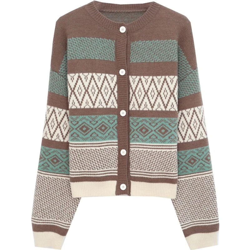 Vintage Cardigan Women Knitted Autumn Winter O-neck Single-breasted Knitted Sweater New Casual Chic Loose College Woman Sweaters
Vintage Cardigan Women Knitted Autumn Winter O-neck Single-breasted Knitted Sweater New Casual Chic Loose College Woman Sweaters