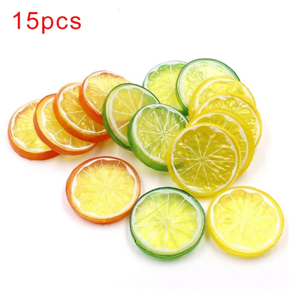 15Pcs Mini Artificial Fruit Simulation Lemon Slices 3 Colors Resin Fake Artificial Fruit Model Party Kitchen Wedding Decoration
15Pcs Mini Artificial Fruit Simulation Lemon Slices 3 Colors Resin Fake Artificial Fruit Model Party Kitchen Wedding Decoration
