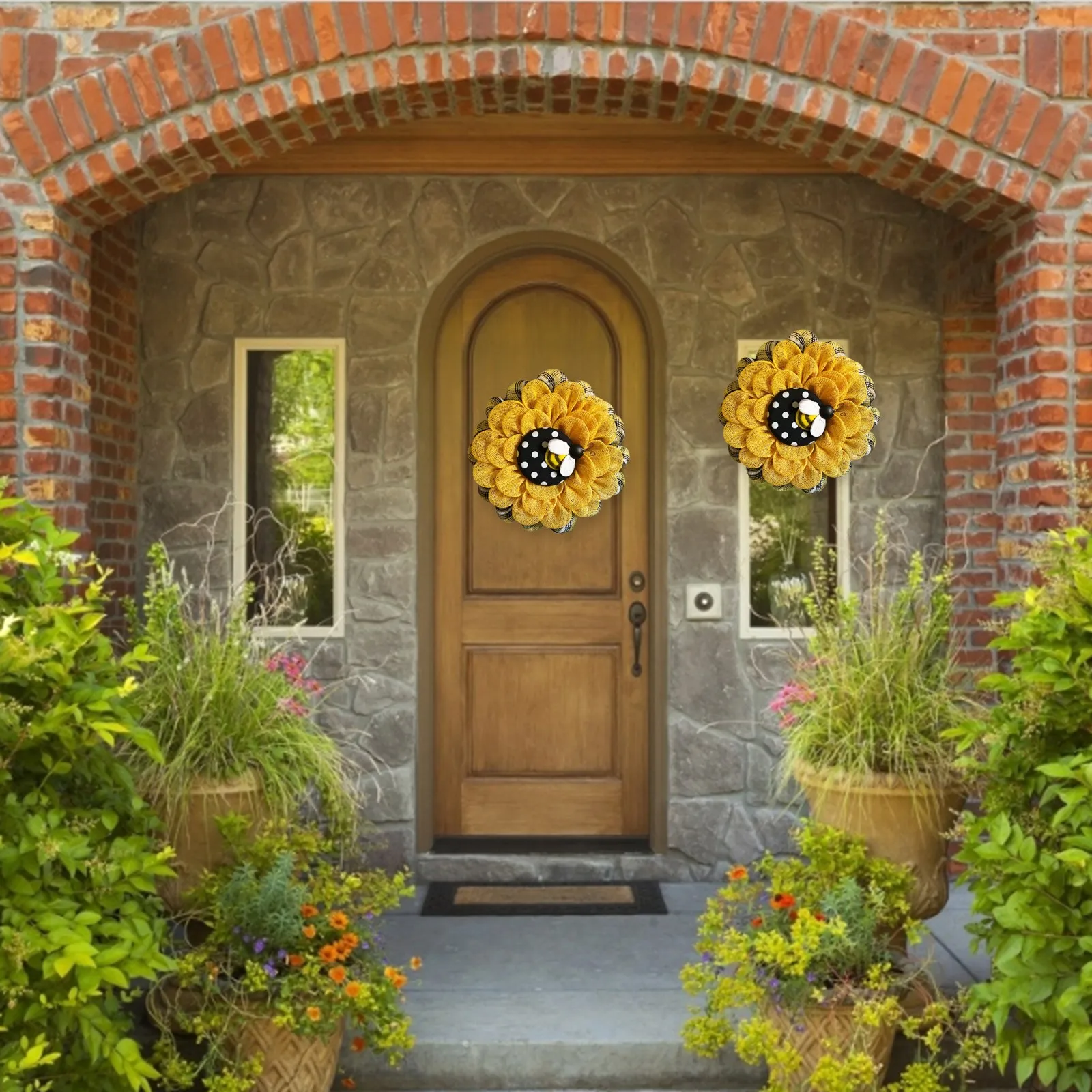 Simulation Leaf Bee Sunflowerwreath Artificial Garland Hanging Pendants Wedding Wall Decoration Wreath Decorations Guirnaldas
Simulation Leaf Bee Sunflowerwreath Artificial Garland Hanging Pendants Wedding Wall Decoration Wreath Decorations Guirnaldas
