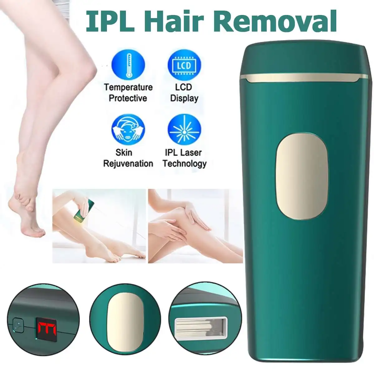 T22 999999 Flashes IPL Technology Pulse Laser Epilator Home Painless Photon Hair Removal Instrument with 5 Light Energy Level
T22 999999 Flashes IPL Technology Pulse Laser Epilator Home Painless Photon Hair Removal Instrument with 5 Light Energy Level
