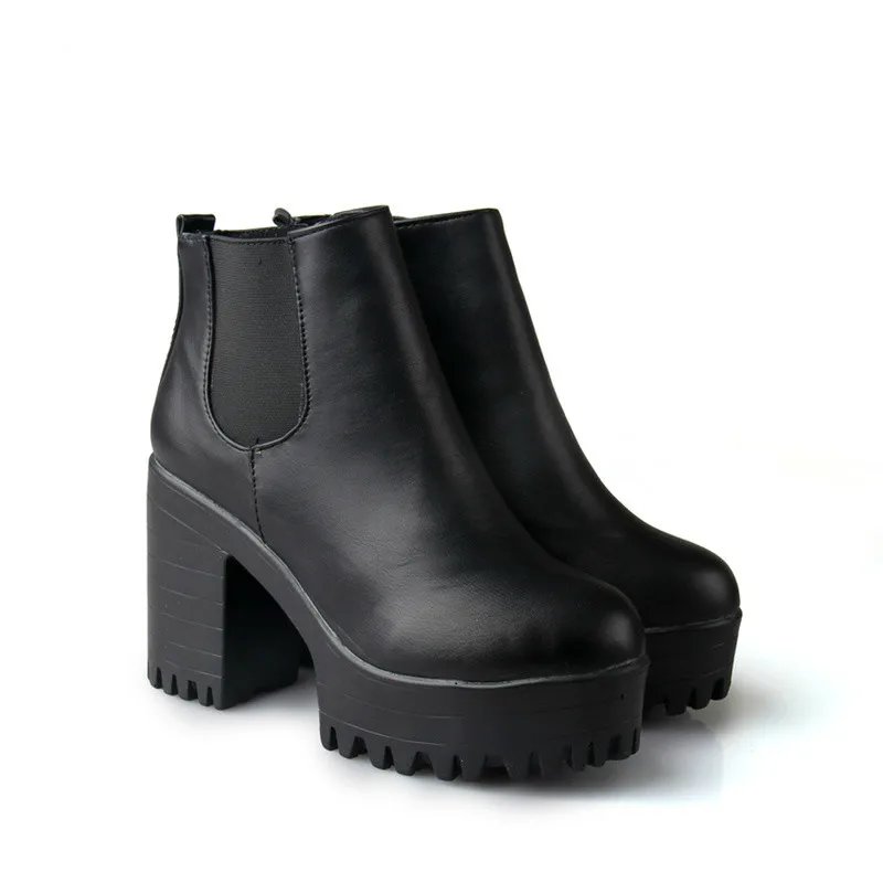Women High Heel Ankle Boots 2021 Winter Thick Sole Platforms Booties Ladies Fashion PU Leather Zip Motorcycle Boots Shoes
Women High Heel Ankle Boots 2021 Winter Thick Sole Platforms Booties Ladies Fashion PU Leather Zip Motorcycle Boots Shoes