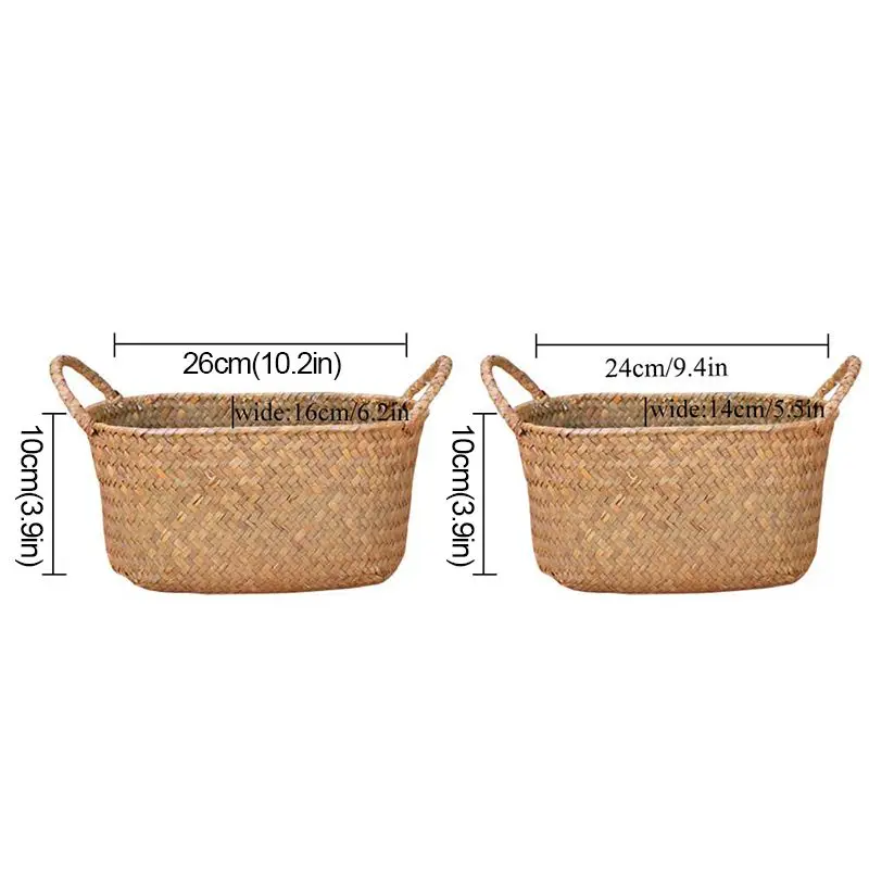 Wicker Weaving Storage Basket for Kitchen Handmade Fruit Dish Rattan Picnic Food Bread Loaf Sundries Neatening Container Case
Wicker Weaving Storage Basket for Kitchen Handmade Fruit Dish Rattan Picnic Food Bread Loaf Sundries Neatening Container Case