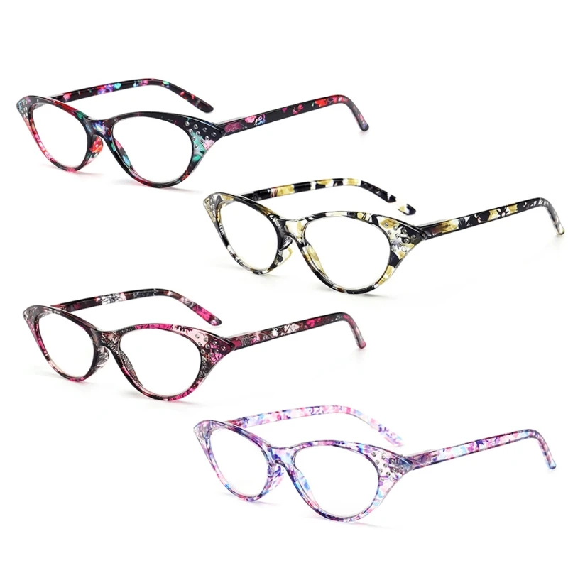 Retro Cat Eye Reading Glasses Women PC Frame Reading Glasses Eyeglass Eyewear +1.0-+4.0 Imitation Diamond Glasses 
Retro Cat Eye Reading Glasses Women PC Frame Reading Glasses Eyeglass Eyewear +1.0-+4.0 Imitation Diamond Glasses