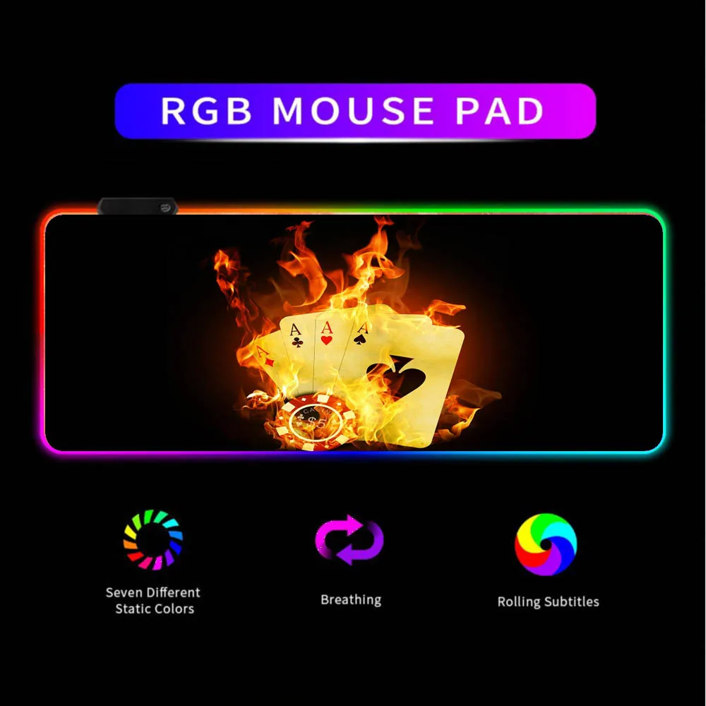 Gaming Mouse Pad Playing Cards RGB Notebook Computer Gamer Luminous LED Keyboard Rug Mat Connection USB Mousepad XxL Gaming Desk
Gaming Mouse Pad Playing Cards RGB Notebook Computer Gamer Luminous LED Keyboard Rug Mat Connection USB Mousepad XxL Gaming Desk