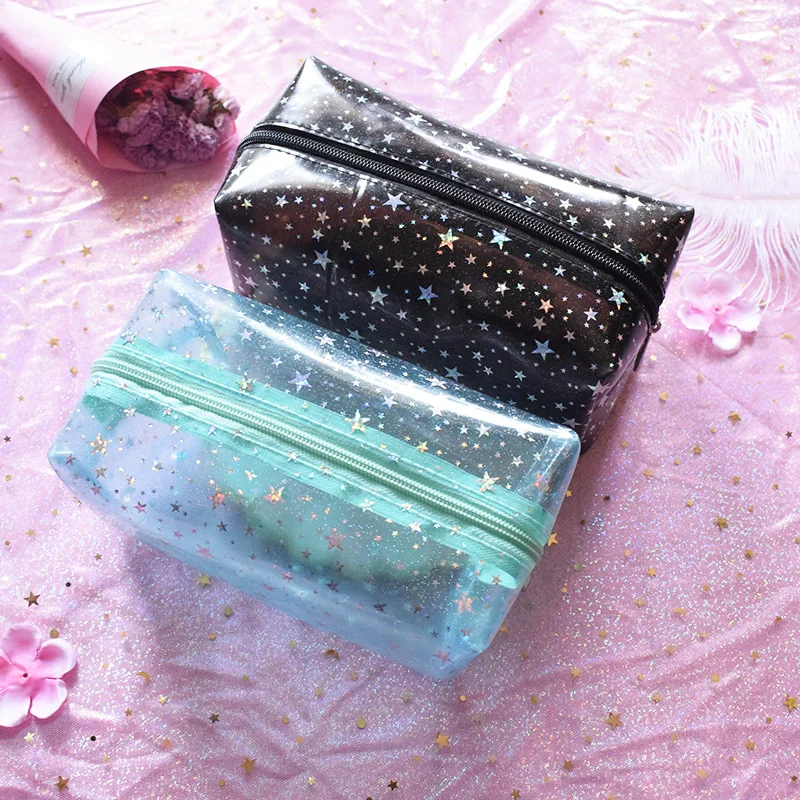 Glitter Star Makeup Cosmetic Bag Travel Storage Small Pouch Makeup Bag Organizer Women Girls Beauty Case PVC Zipper Toiletry Bag
Glitter Star Makeup Cosmetic Bag Travel Storage Small Pouch Makeup Bag Organizer Women Girls Beauty Case PVC Zipper Toiletry Bag