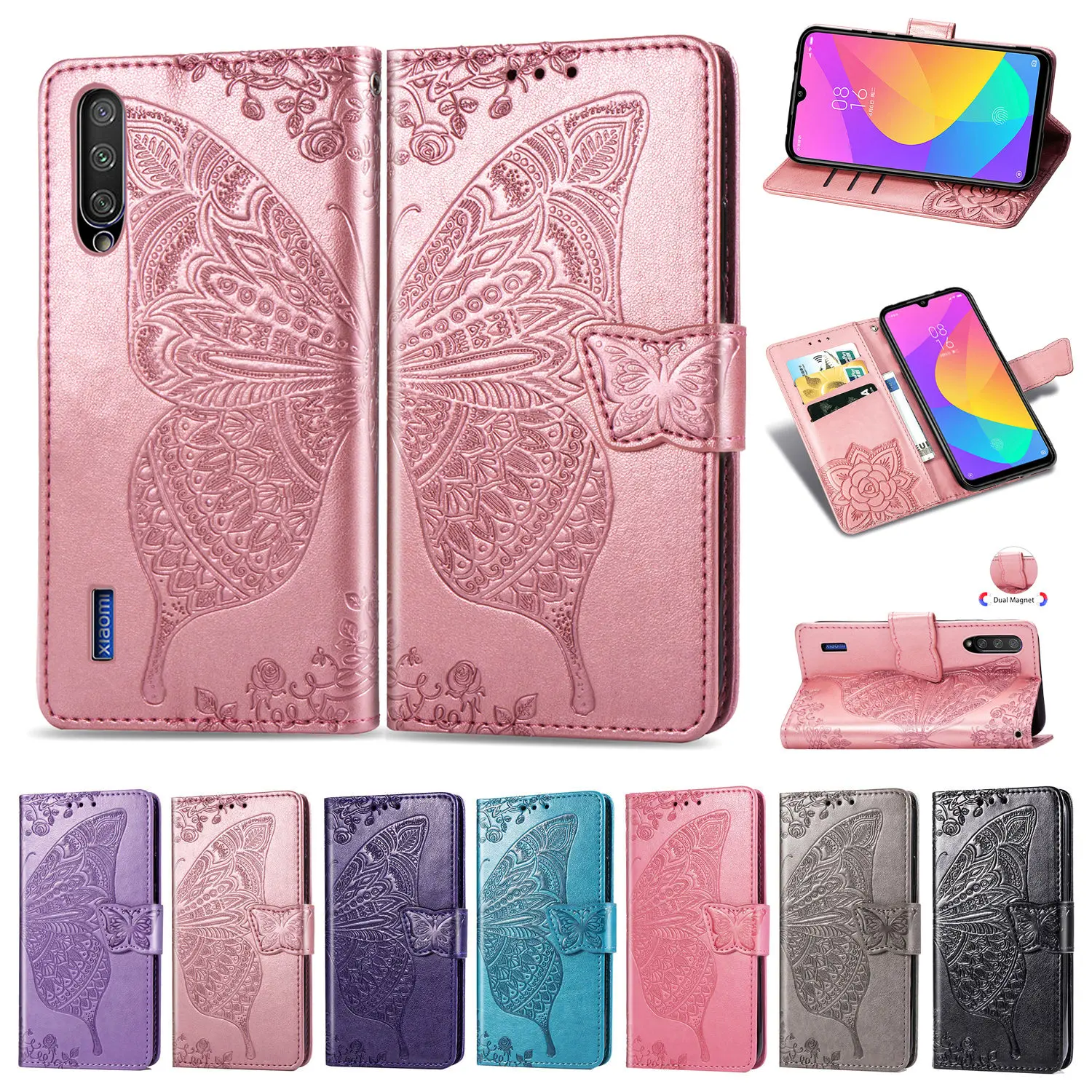 Кожаный чехол портмоне для телефона Xiaomi Redmi 8 7 6 Pro 6A 7A 8A 5 Plus GO Note 8T K20 K30 MI 9 SE CC9 CC9E F1 A3