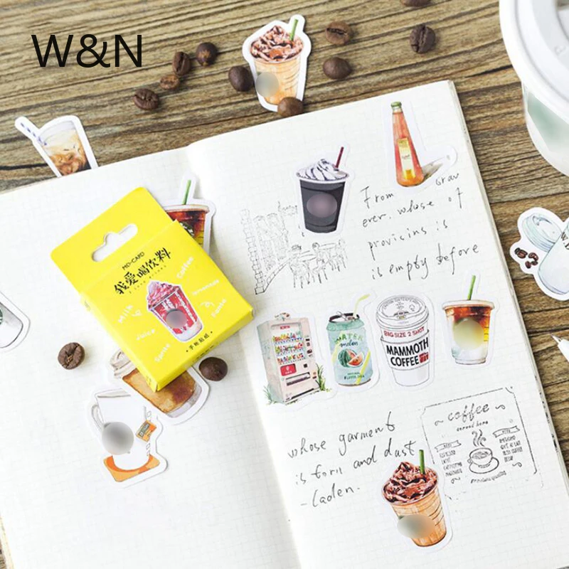 46pcs/box Kawaii Coffee Drink Paper Scrapbooking Decoration Stationery Stickers DIY Diary Planner Label Journal Stickers Supplie
46pcs/box Kawaii Coffee Drink Paper Scrapbooking Decoration Stationery Stickers DIY Diary Planner Label Journal Stickers Supplie