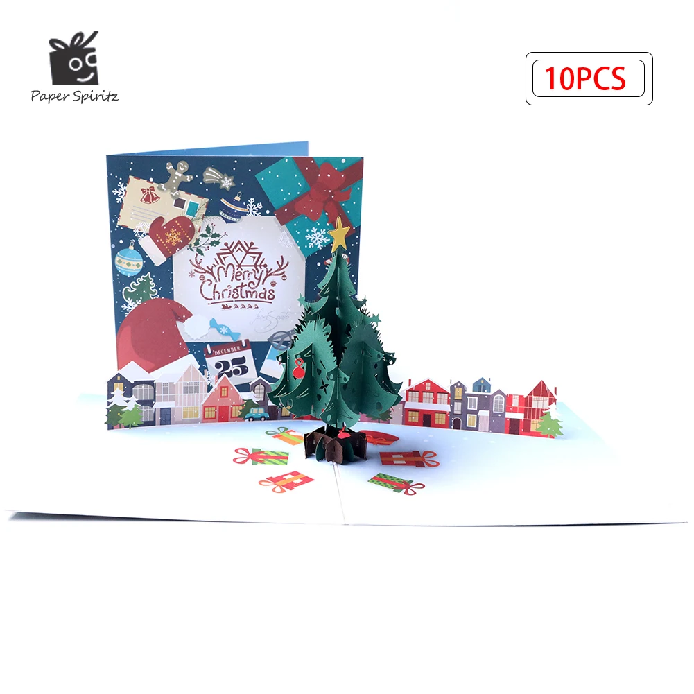 10 Pack 3D Christmas Tree Pop-up Card Happy Christmas Cards Greeting Cards New Year Merry Xmas Postcard Wholesale Supplier
10 Pack 3D Christmas Tree Pop-up Card Happy Christmas Cards Greeting Cards New Year Merry Xmas Postcard Wholesale Supplier