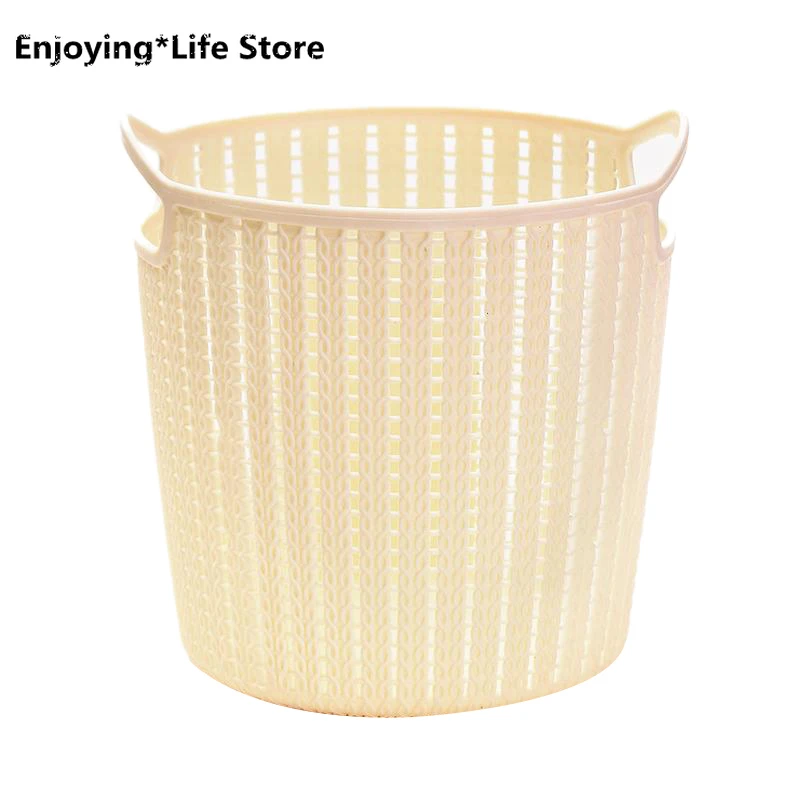 Round Storage Basket with Handle Debris Clothes Bucket Toys Books Organizer Plastic Organizer Beige
Round Storage Basket with Handle Debris Clothes Bucket Toys Books Organizer Plastic Organizer Beige