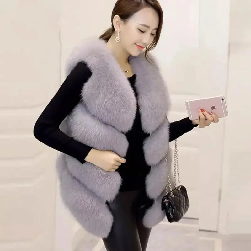 Winter Warm Vest Coat Plus Size Sleeveless Jacket V-Neck Open Stitch Waistcoat Elegant Ladies Plush Outwear Coat Women
Winter Warm Vest Coat Plus Size Sleeveless Jacket V-Neck Open Stitch Waistcoat Elegant Ladies Plush Outwear Coat Women