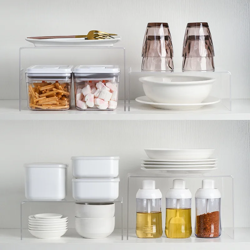 Space Saving Acrylic Layered Storage Rack for Kitchen Cabinets Divider and Organizer Transparent Home Desktop Storage Racks
Space Saving Acrylic Layered Storage Rack for Kitchen Cabinets Divider and Organizer Transparent Home Desktop Storage Racks