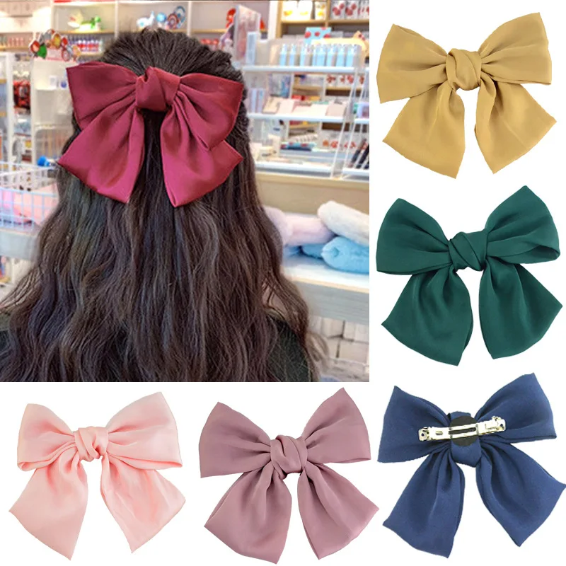 Women Elegant Soft Chiffon Floral Bowknot Barrettes Oversized Hair Clips Satin Bows For Girls Headwear Fashion Hair Accessories
Women Elegant Soft Chiffon Floral Bowknot Barrettes Oversized Hair Clips Satin Bows For Girls Headwear Fashion Hair Accessories