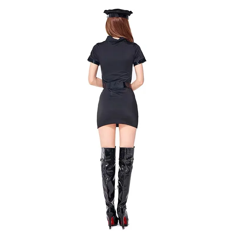 Black Sexy Women Police Uniform Cosplay Female Halloween Policewoman Costumes Carnival Purim Nightclub Bar Role play party dress
Black Sexy Women Police Uniform Cosplay Female Halloween Policewoman Costumes Carnival Purim Nightclub Bar Role play party dress