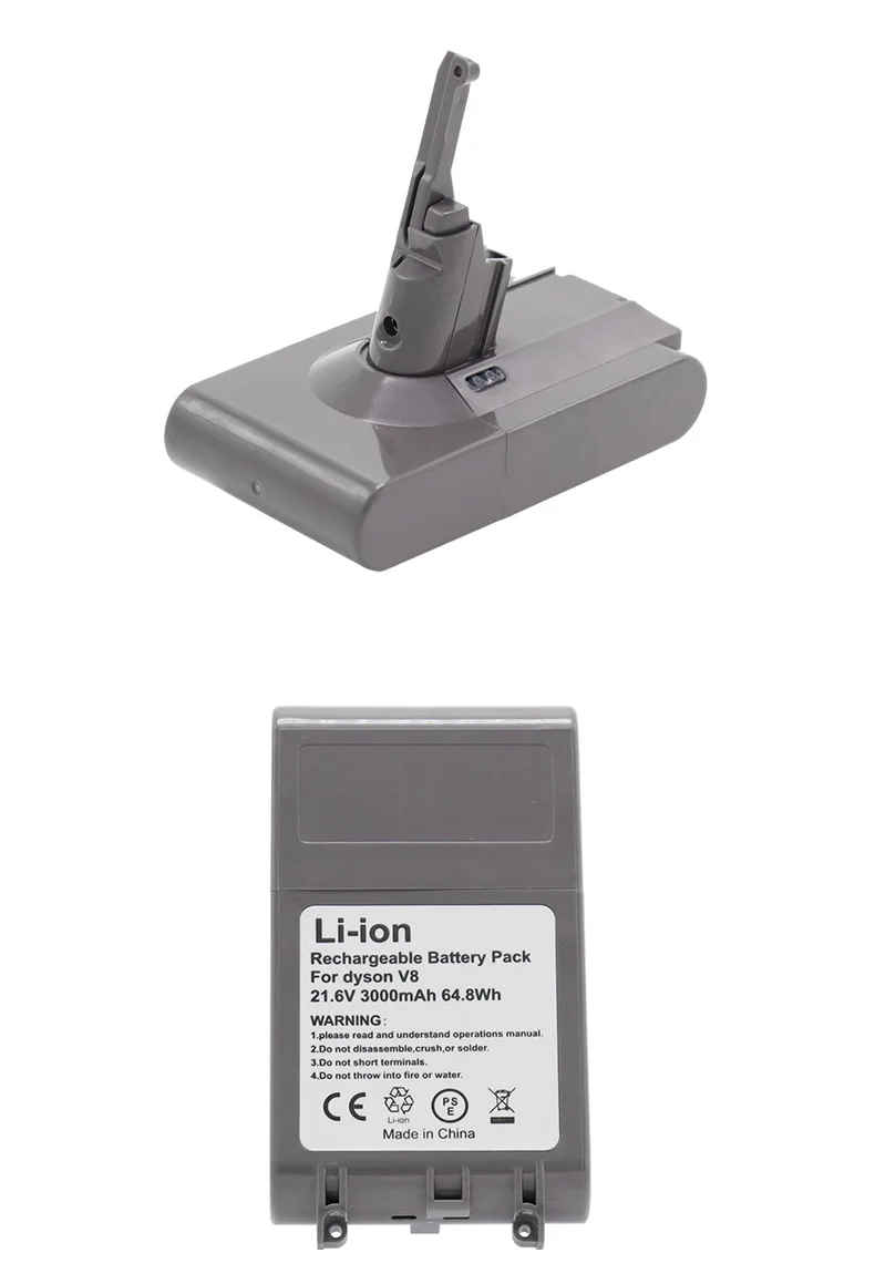 Настоящий литий-ионный аккумулятор 4800 мАч, замена для вашего Dyson V8 Absolute, V8 Animal, эксклюзивный, 6 ячеек внутри
Настоящий литий-ионный аккумулятор 4800 мАч, замена для вашего Dyson V8 Absolute, V8 Animal, эксклюзивный, 6 ячеек внутри