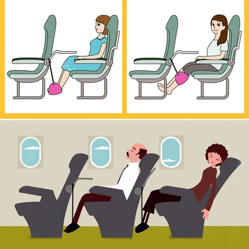 Portable Travel Footrest Flight Carry-on Foot Rest Adjustable Height Foot Rest Travel Accessories Footrests Hammock