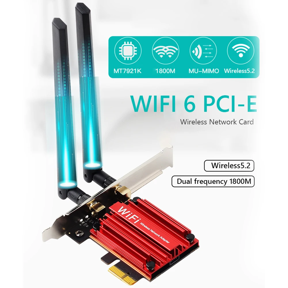 1200Mbps WiFi6E Intel AX210 5.2 Dual Band 2.4G/5GHz WiFi Card PCI Express Wireless Network Card Adapter PC Computer
1200Mbps WiFi6E Intel AX210 5.2 Dual Band 2.4G/5GHz WiFi Card PCI Express Wireless Network Card Adapter PC Computer