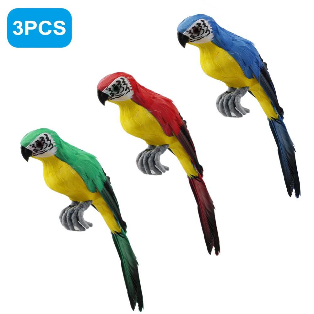 3Pcs Garden Decoration Props Artificial Macaw Parrot Crafts Simulation Parrots Home Ornament Artificial Feather Birds
3Pcs Garden Decoration Props Artificial Macaw Parrot Crafts Simulation Parrots Home Ornament Artificial Feather Birds