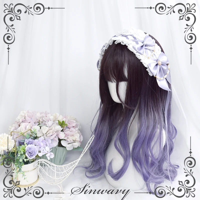 Gradient Purple Lolita Headwear Harajuku Fairy Cosplay Fringe Bangs Curly Long Sweet headwear for Adult Girls
Gradient Purple Lolita Headwear Harajuku Fairy Cosplay Fringe Bangs Curly Long Sweet headwear for Adult Girls