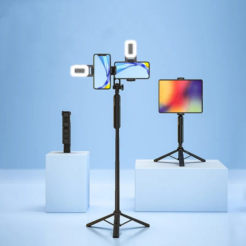 2022 New Bluetooth Selfie Stick Tripod for Tablet Double Phones Foldable Mobile Phone Tripod Stand for Vlog YouTube Live Tiktok
2022 New Bluetooth Selfie Stick Tripod for Tablet Double Phones Foldable Mobile Phone Tripod Stand for Vlog YouTube Live Tiktok