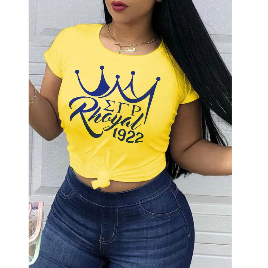 Sigma Gamma Rho 1922 Yellow T-shirt Fashion Printed Casual Round Neck Short Sleeve T-shirt
Sigma Gamma Rho 1922 Yellow T-shirt Fashion Printed Casual Round Neck Short Sleeve T-shirt