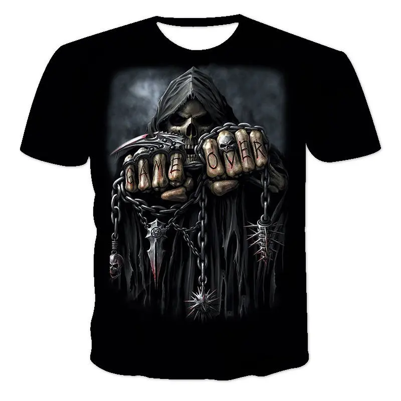 The Latest Summer Men And Women 3D Printing Short-Sleeved T-Shirt Fashion Casual Male Skull T-Shirt Male Oversized T-Shirt
The Latest Summer Men And Women 3D Printing Short-Sleeved T-Shirt Fashion Casual Male Skull T-Shirt Male Oversized T-Shirt