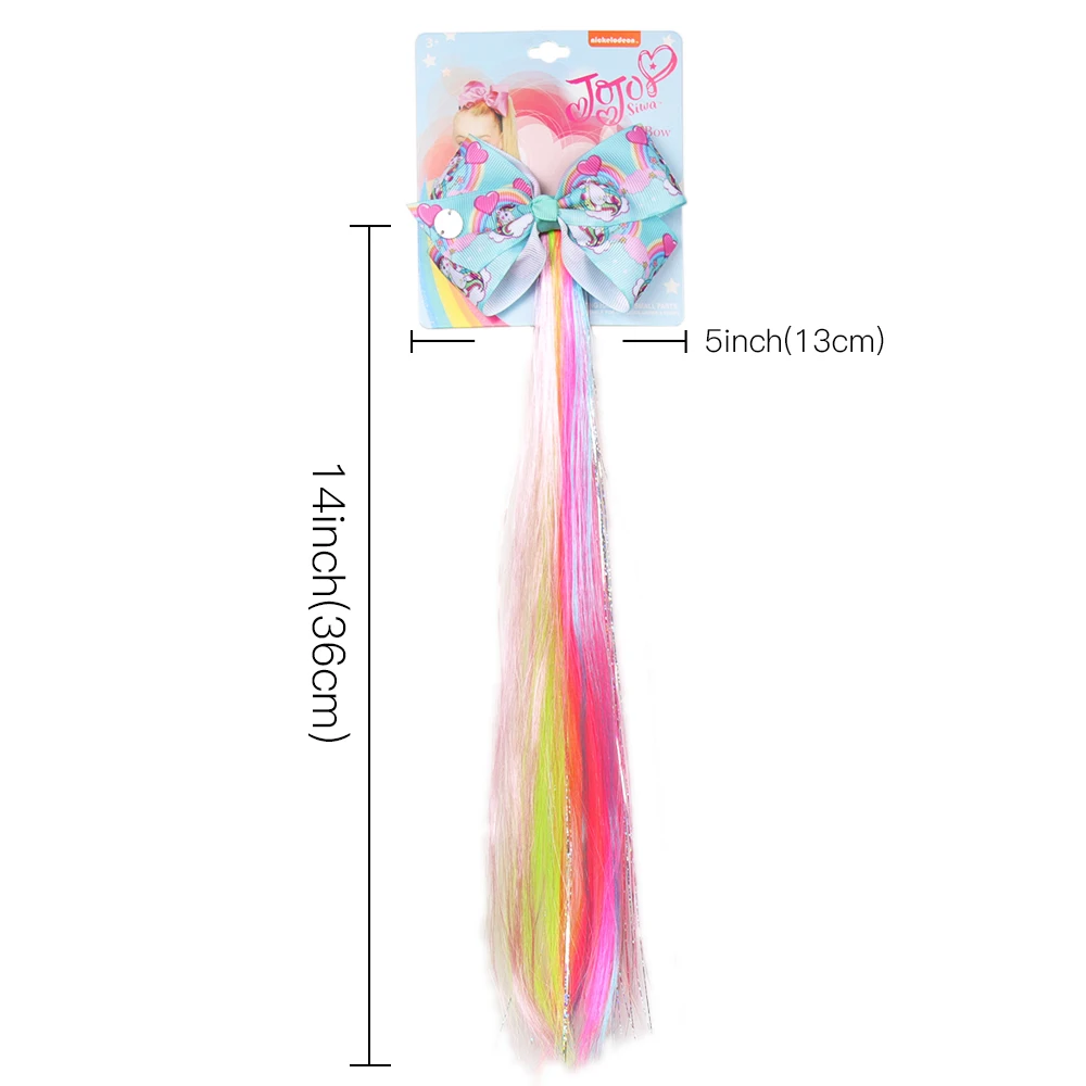 4Pcs/Lot Jojo Siwa Pigtail Hair Clip for Girls Unicorn Cartoon Print Hair Bows with Colorful Wig Hairgrip Hair Accessories
4Pcs/Lot Jojo Siwa Pigtail Hair Clip for Girls Unicorn Cartoon Print Hair Bows with Colorful Wig Hairgrip Hair Accessories