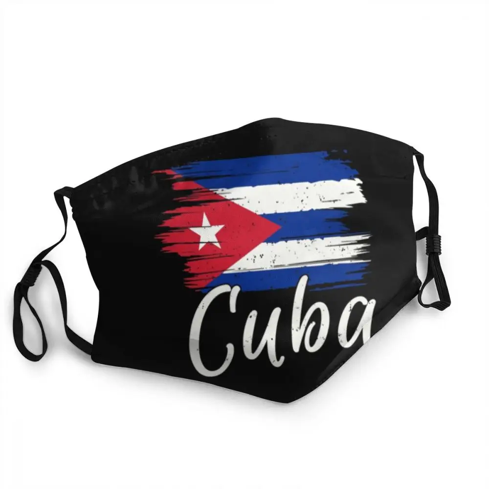 

Cuba Cuban Havana Flag Reusable Mouth Face Mask Unisex Cuban Patriotic Anti Haze Dust Mask Protection Cover Respirator Muffle