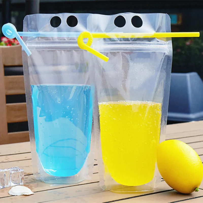 50pcs 450ml High Clear Summer Portable Beverage Ziplock Bag Cold Beer Milk Bar Fruit Juice Drinking Bags With straw 
50pcs 450ml High Clear Summer Portable Beverage Ziplock Bag Cold Beer Milk Bar Fruit Juice Drinking Bags With straw