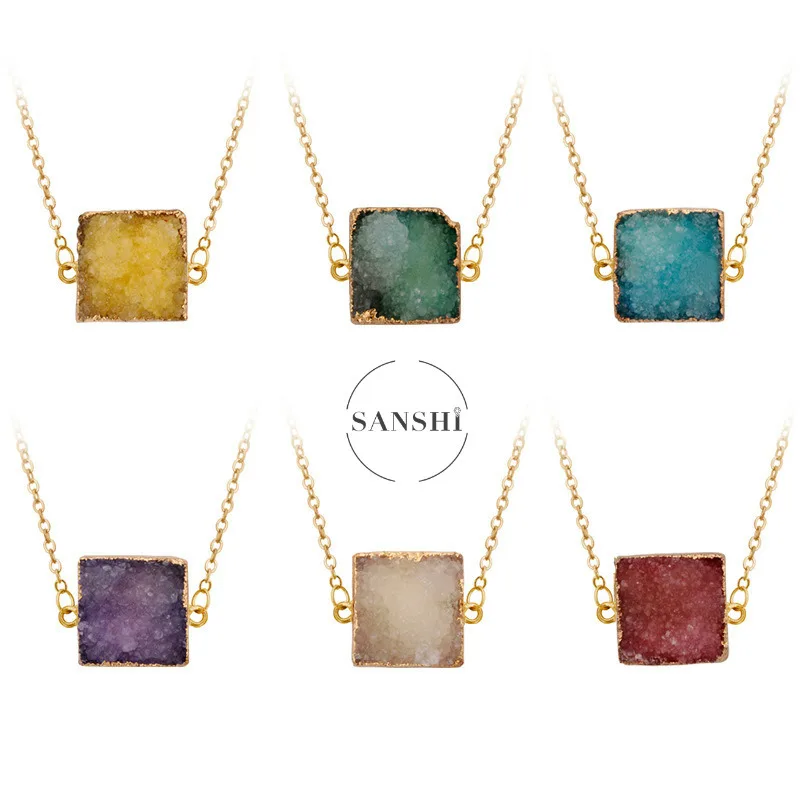 Wholesale Square Stone Connector Bright Color Mini Stone With Double Hooks For DIY Women Jewelry Making
Wholesale Square Stone Connector Bright Color Mini Stone With Double Hooks For DIY Women Jewelry Making