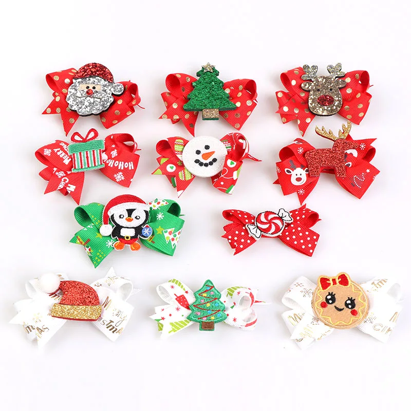 New Christmas Print Hair Bows Cute Glitter Elk Hair Accessories Hair Clips For Kids Festival Gift
New Christmas Print Hair Bows Cute Glitter Elk Hair Accessories Hair Clips For Kids Festival Gift