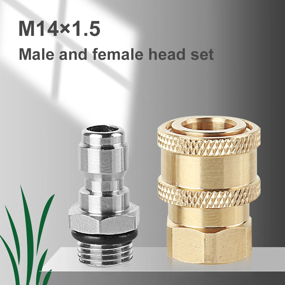 High Pressure Washer Copper Connector Car Washing Adapter 1/4" Female Quick Connection Adapter M14*1.5 Connector
High Pressure Washer Copper Connector Car Washing Adapter 1/4" Female Quick Connection Adapter M14*1.5 Connector