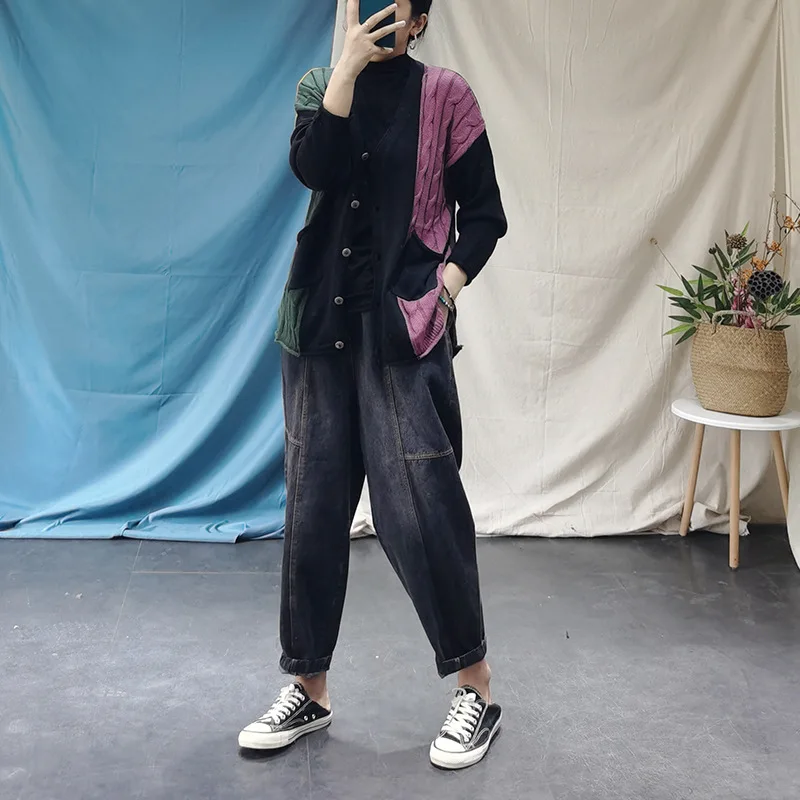 Contrasting Color Retro Cardigan For Muslim Women 2020 Winter Single Breasted Short Sweater Female Autumn Thin Outwear
Contrasting Color Retro Cardigan For Muslim Women 2020 Winter Single Breasted Short Sweater Female Autumn Thin Outwear