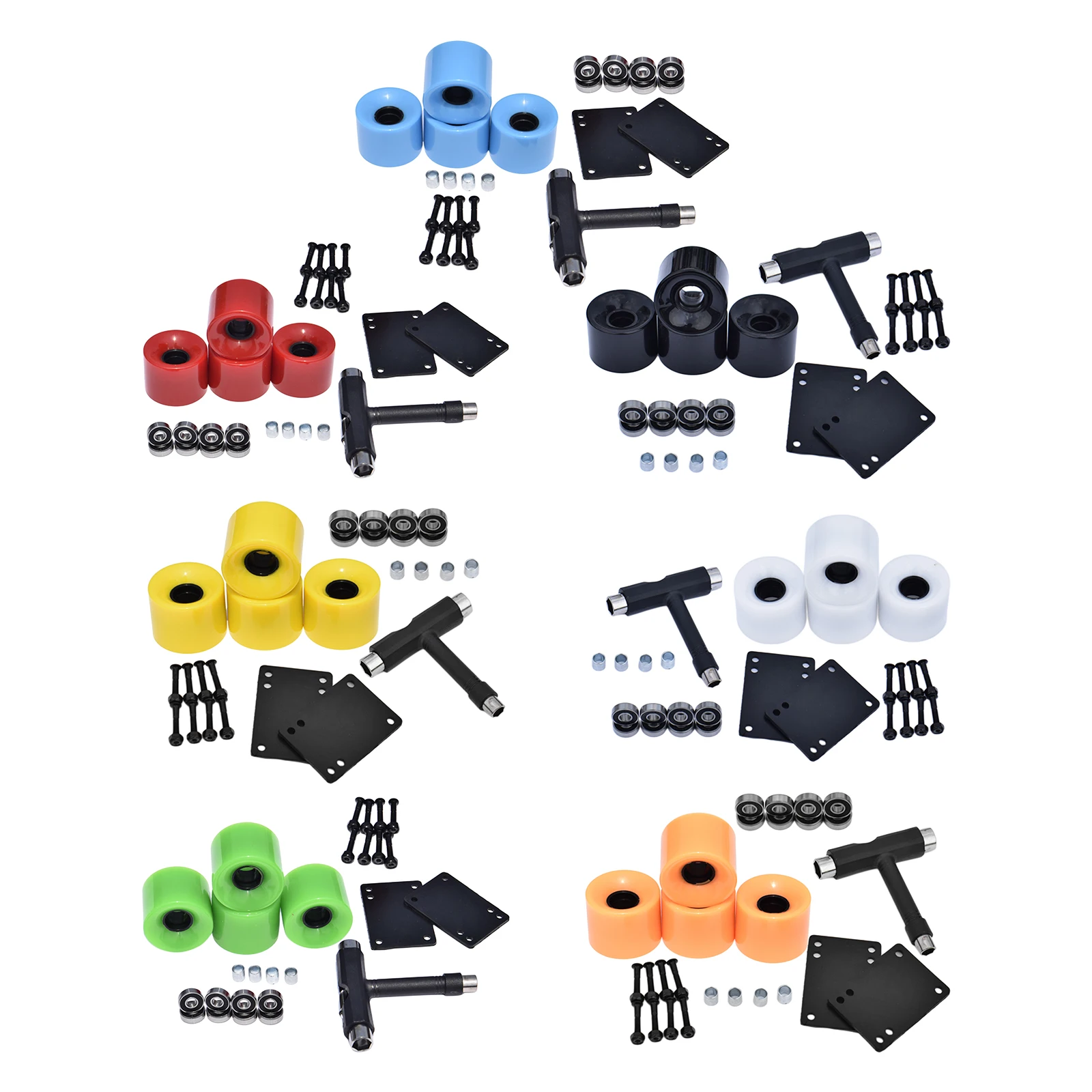 4pcs 78A PU Wheels for Skateboard, Street Skateboard Longboard Wheels Roller for Road Skate, with ABEC-9 Bearings, Bearing Set 
4pcs 78A PU Wheels for Skateboard, Street Skateboard Longboard Wheels Roller for Road Skate, with ABEC-9 Bearings, Bearing Set