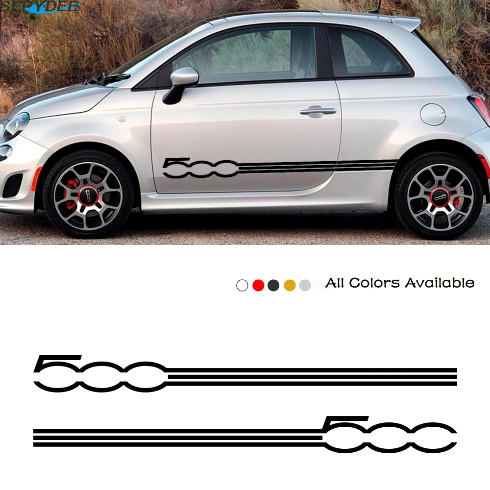2Pcs Car Styling Door Side Skirt Long Stripes Stickers Graphical Decals Auto Body Decor Vinyl Film For Fiat 500 Car Accessories
2Pcs Car Styling Door Side Skirt Long Stripes Stickers Graphical Decals Auto Body Decor Vinyl Film For Fiat 500 Car Accessories