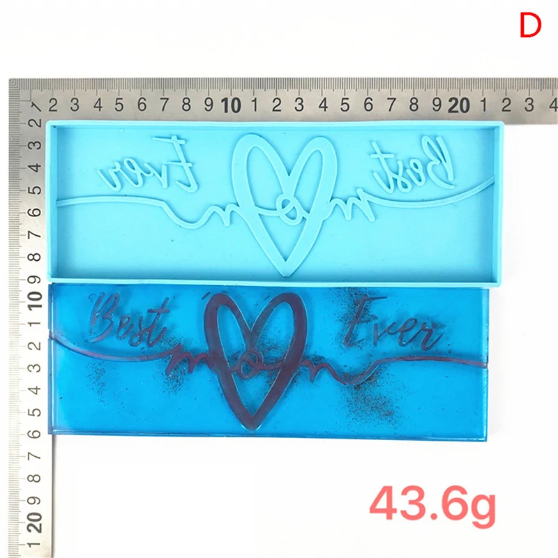 MOM Letters Keychain Silicone Molds Epoxy Craft Resin Mold DIY Jewelry Mould