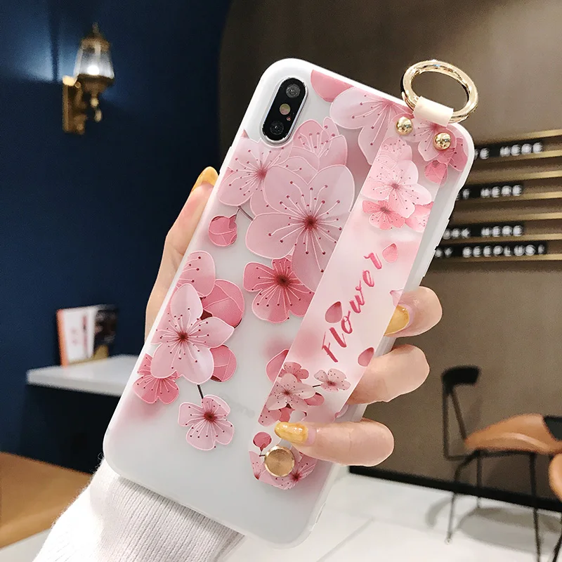 Цветные чехлы с принтом для Huawei P10 P20 Plus Pro Lite Красивый рельефный чехол цветочным