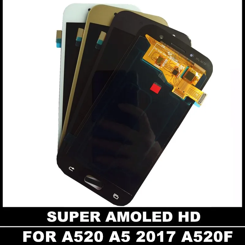 Супер AMOLED сенсор ЖК дисплей s для Samsung Galaxy A5 2017 A520 A520F A520F/DS сенсорный дигитайзер