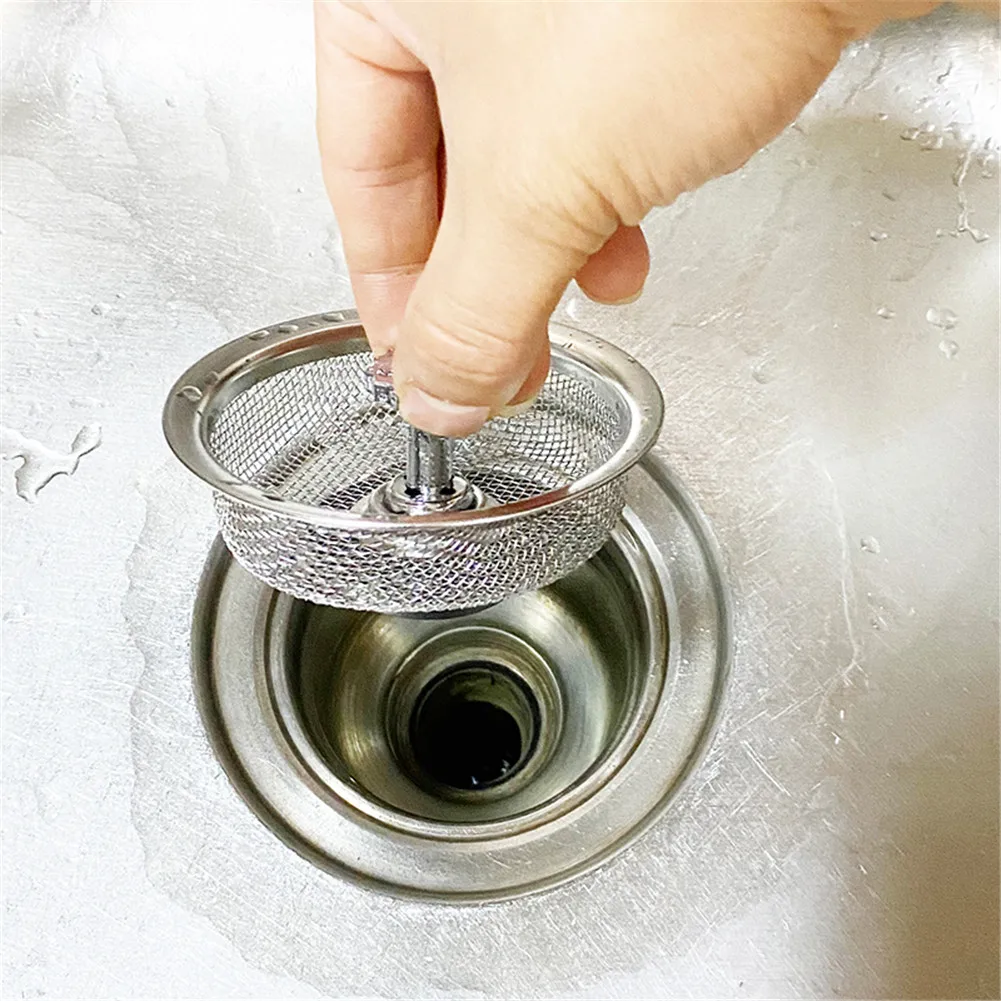 

Drain Hole Filter Trap Waste Disposer Plug Kitchen Metal Sink Strainer Stainless Steel Bathtub Hair Catcher Stopper Shower
