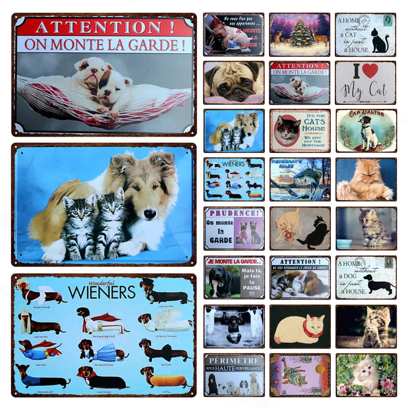 Animals Poster Dog Cat Retro Plaque Metal Tin Sign Vintage Painting Plaque Pub Bar Pet Store Home Decor
Animals Poster Dog Cat Retro Plaque Metal Tin Sign Vintage Painting Plaque Pub Bar Pet Store Home Decor
