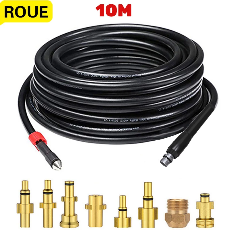 ROUE чистка канализации шланг высокого давления,канализационная труба, наклонный кабель трос для чистки труб для nilfisk greenworks Karcher,Parkside,Black Decker,...
ROUE чистка канализации шланг высокого давления,канализационная труба, наклонный кабель трос для чистки труб для nilfisk greenworks Karcher,Parkside,Black Decker,...